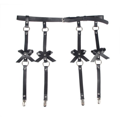 Sublime Leather Chain Leg Harness - One Size