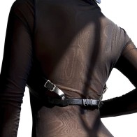 Arnés De Pecho Cuero Negro Subblime para Seducción Sexy