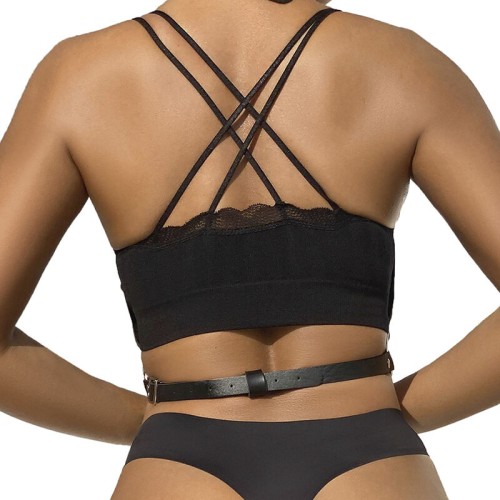 Subblime Black Leather Chest Harness - Bold Style