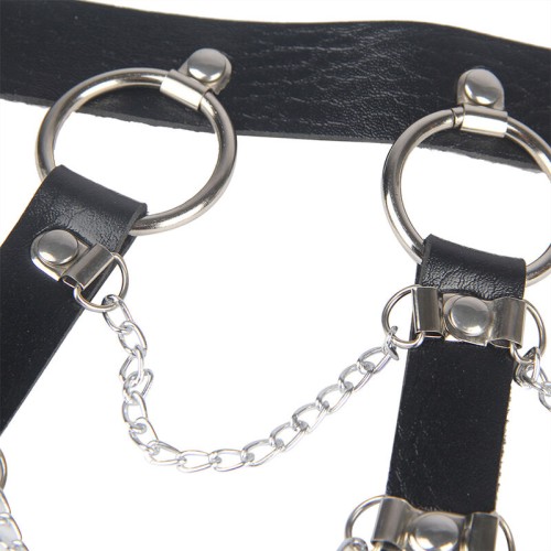 Subblime Black Leather Chest Harness - Bold Style
