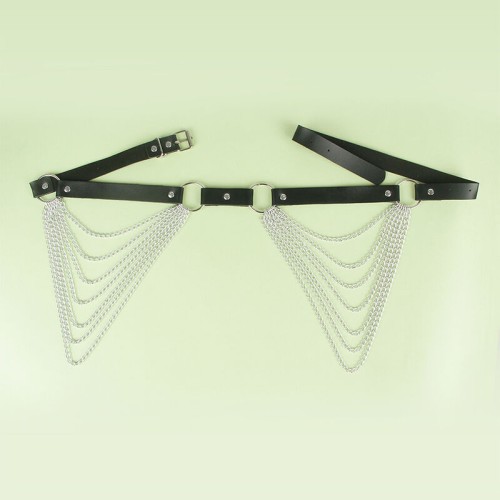 Subblime - Cinturón De Cadenas Cuero Negro Talla única