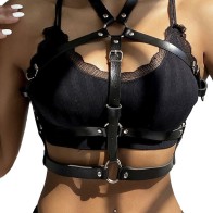 Subblime - Leather Chest Harness Black - Elegant Seduction