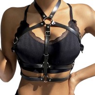 Subblime - Leather Chest Harness Black - Elegant Seduction