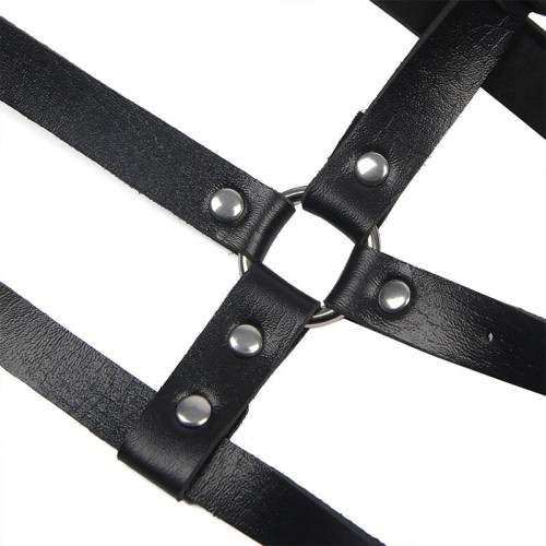 Subblime - Leather Chest Harness Black - Elegant Seduction