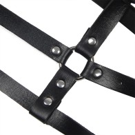 Subblime - Leather Chest Harness Black - Elegant Seduction