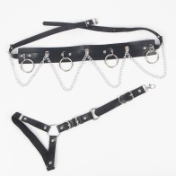 Sublime Unique Harness with Ring and Chain Detail