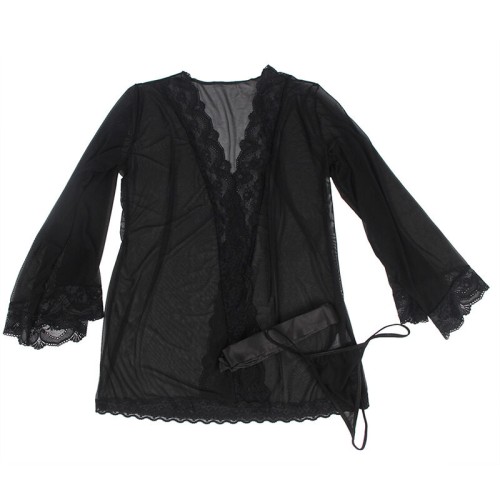 Subblime Transparent Lace Robe for Irresistible Elegance