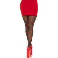 Leg Avenue Medias Lunares Cereza Negro - Estilo Rockabilly Divertido