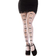 Leg Avenue Heart & Bow Open Stockings White - Cute Fashion
