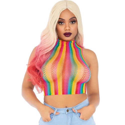Rainbow Mesh Top for Festival Style