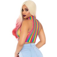 Rainbow Mesh Top for Festival Style