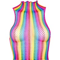 Top De Rejilla Multicolor Para Estilo Festivalero