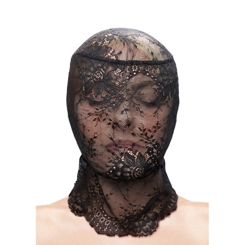 Fetish & Fashion Black Lace Hood - Seductive Clothing