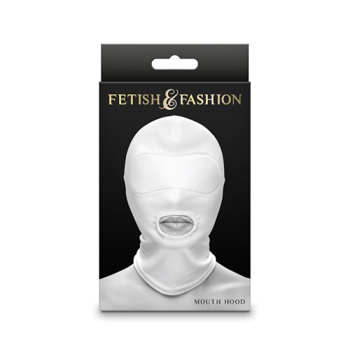 White Nylon Mouth Opening Hood