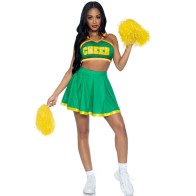 Leg Avenue - Disfraz Animadora Verde S/M para Celebraciones Divertidas