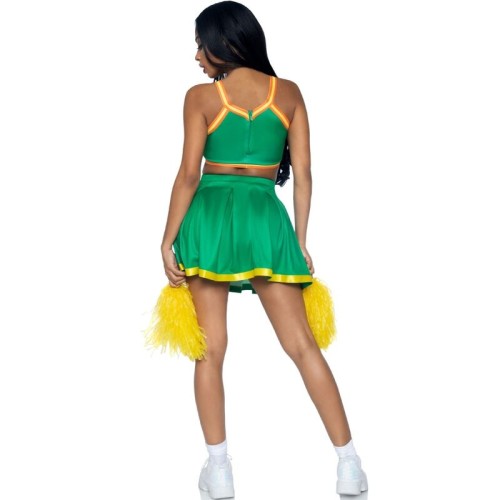 Leg Avenue - Disfraz Animadora Verde S/M para Celebraciones Divertidas