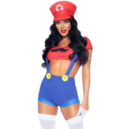 Leg Avenue Sexy Mario Bros Costume Red/Blue | Fun Halloween Outfit