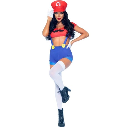 Leg Avenue Sexy Mario Bros Costume Red/Blue | Fun Halloween Outfit