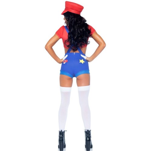 Leg Avenue Sexy Mario Bros Costume Red/Blue | Fun Halloween Outfit