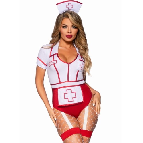 Sexy Nurse Costume Red/White - Irresistible Appeal