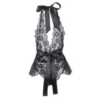 Sublime Ruffled Bodysuit Black L/XL | Ultimate Elegance