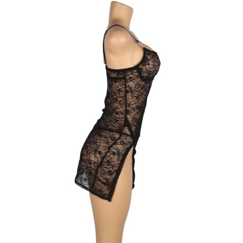 Subblime Babydoll De Encaje Negro S/M