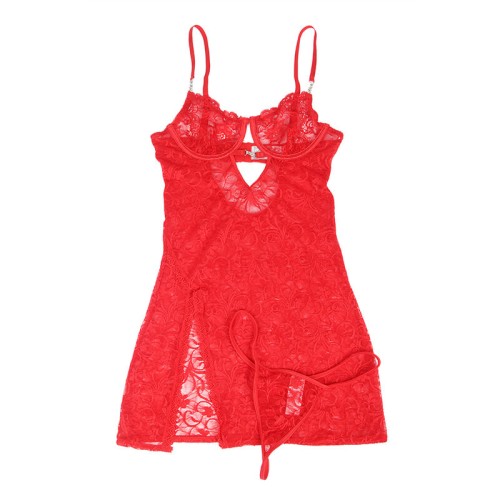 Subblime Lace Babydoll with Adjustable Straps