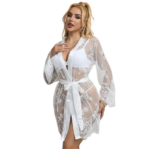 Sublime Floral Long Sleeve Nightgown for Elegant Nights