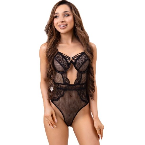 Livco Corsetti Fashion - Paula Lc 20209 Body Con Adornos De Encaje Negro S/