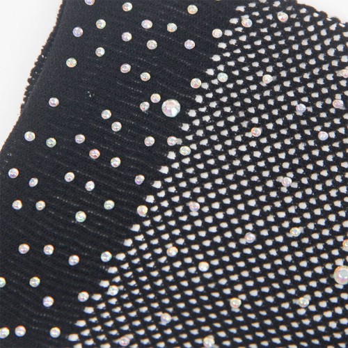 Guantes Transparentes Con Brillo Negro