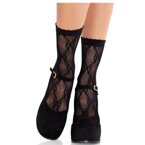 Leg Avenue Lace Ankle Socks with Bows