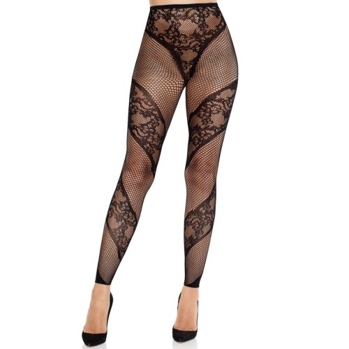 Leg Avenue Lace and Net Illusion Stockings