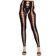 Medias Opacas Sin Tirantes Negro Leg Avenue