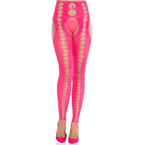 Neon Pink Seamless Stockings for Ultimate Style