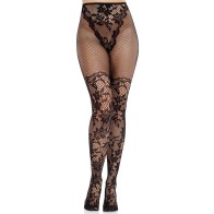 Leg Avenue Dahlia Lace Stockings Black
