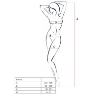 Passion Woman BS014 Bodystocking Red