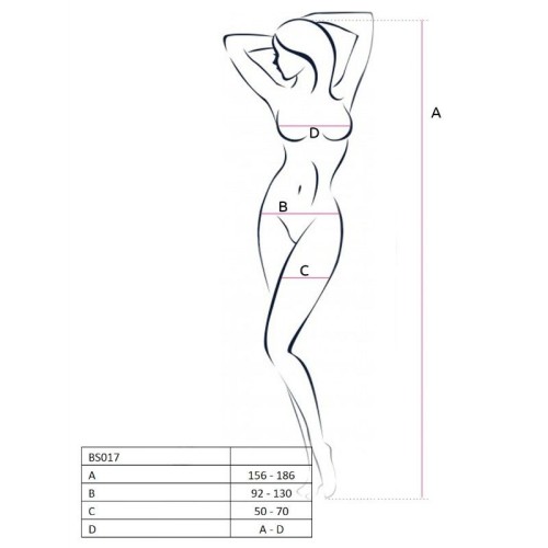 Passion Woman BS017 Bodystocking White