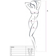 Passion Woman BS024 Bodystocking White One Size