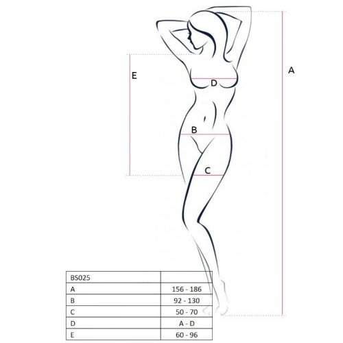Passion Woman Bs025 Black Bodystocking