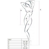 Passion Woman Bs027 Bodystocking Black - Unique Design