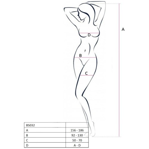 Passion Woman Bodystocking BS032 in Black