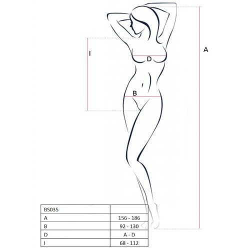 Passion Woman Bodystocking BS035 Black One Size