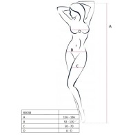 Passion - Woman BS038 Red Bodystocking - One Size