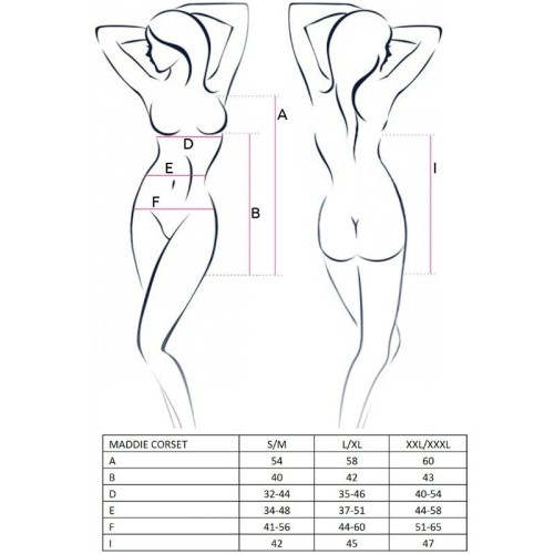 Passion Maddie Black Corset for Seductive Appeal