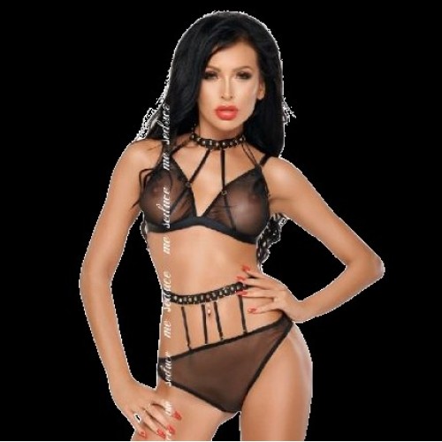 Me-Seduce Dotty Two-Piece Lingerie Set