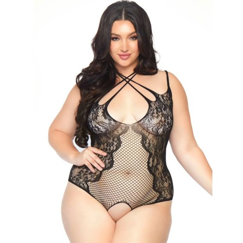 Leg Avenue Teddy with Open Gusset 1X-2X | Sexy Lingerie