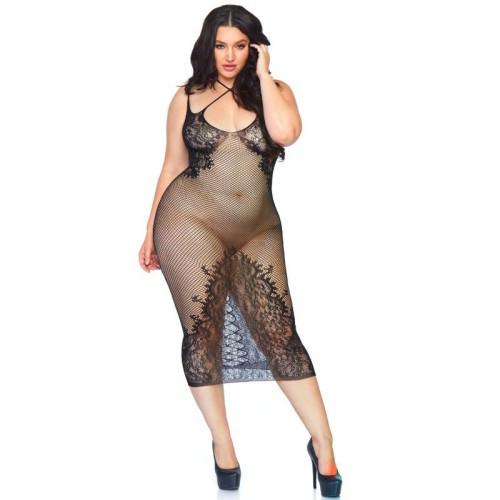 Leg Avenue Seamless Fishnet Dress 1X-2X - Seductive Lingerie