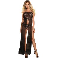 Subblime Black Dress-Top and Thong Set L/XL