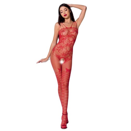Passion Woman BS076 Bodystocking Red