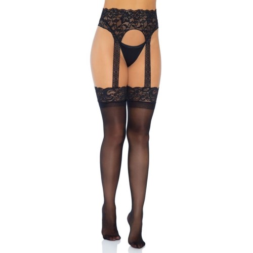 Leg Avenue Medias Con Liguero Opacas - Lencería Elegante